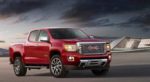 2018 GMC Canyon in Stormy Parking Lot