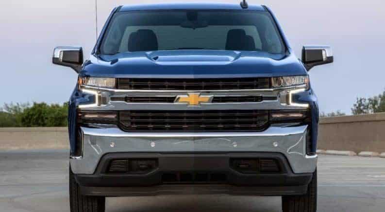 Blue 2019 Chevy Silverado from front