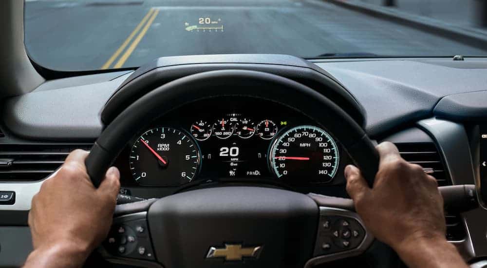 The head up display on a 2019 Chevy Tahoe