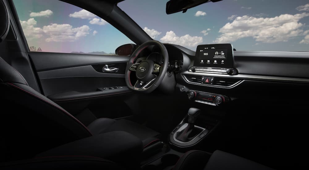The interior of a 2020 Kia Forte is shown.