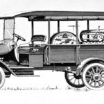 A black and white sketch shows a 1918 Model T truck with instruments in the bed.
