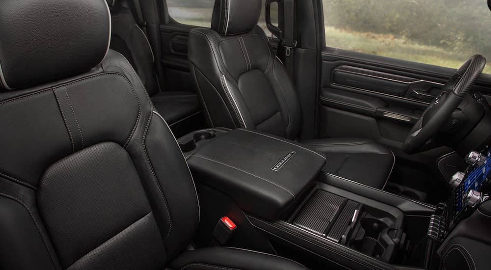 The black interior is shown on a 2019 used Ram 1500 Limited.