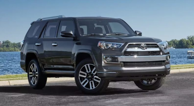 A black 2023 Toyota 4Runner Limited is shown parked at an angle.