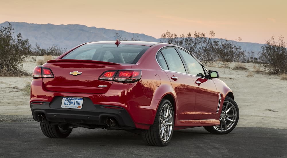 A 2015 Chevy SS is shown from the rear at an angle while parked.