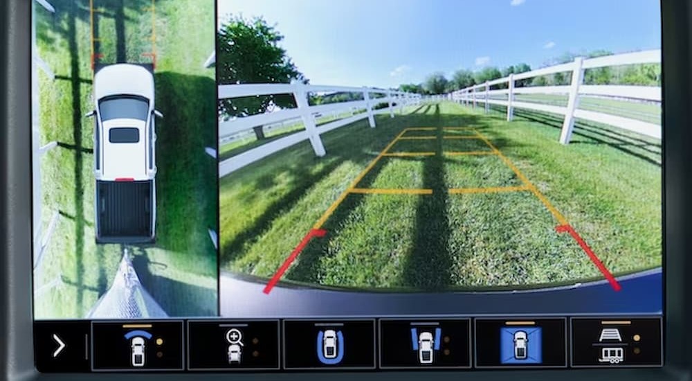 Two backup camera angles are shown.