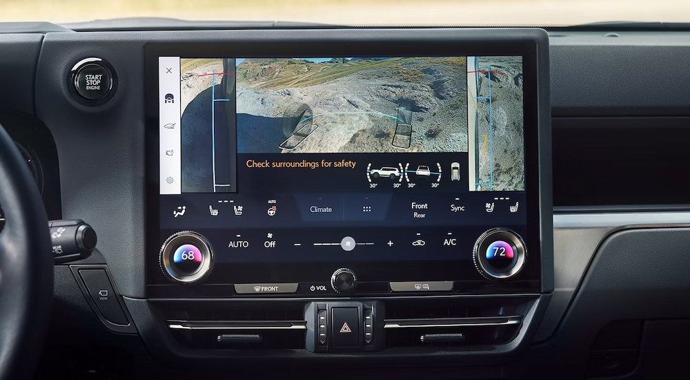 The Multi-Terrain Monitor display in a 2024 Lexus GX 550.