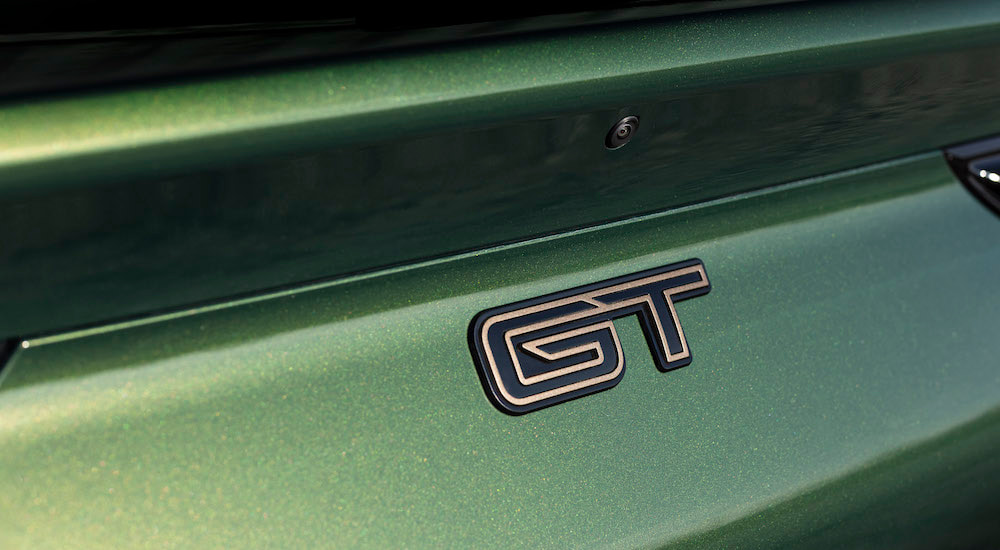 The rear of a 2024 Ford Mustang Mach-E GT is shown in close-up.