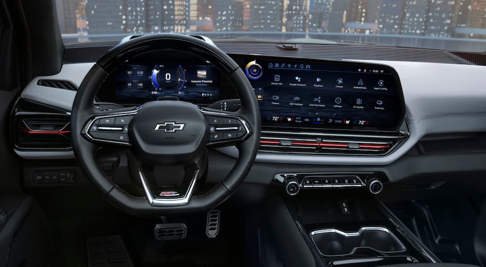 The dash of a 2025 Chevy Silverado EV is shown.