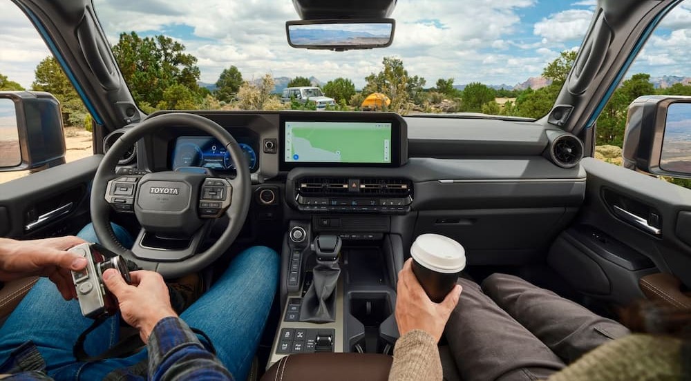 The black dash is shown in a 2025 Toyota Land Cruiser.