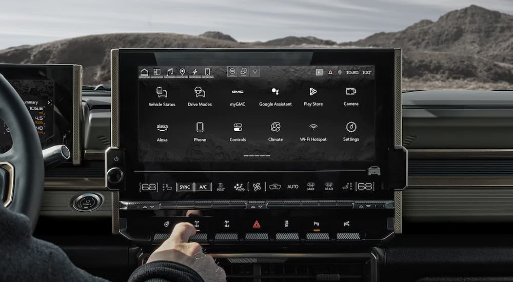 Infotainment display on a 2025 Hummer EV