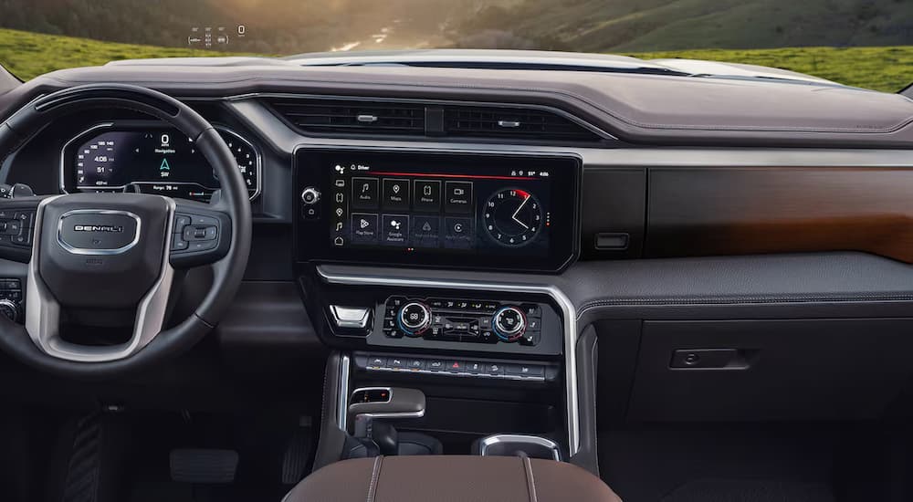 Infotainment display on a 2025 GMC Sierra 1500 Denali Ultimate