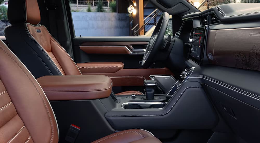 Black and tan leather on a 2025 GMC Sierra 1500 Denali Ultimate for sale