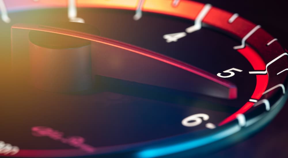 Close-Up of a digital speedometer