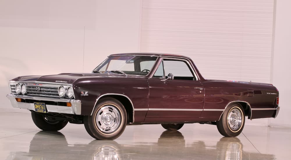 A brown 1967 Chevrolet El Camino SS parked