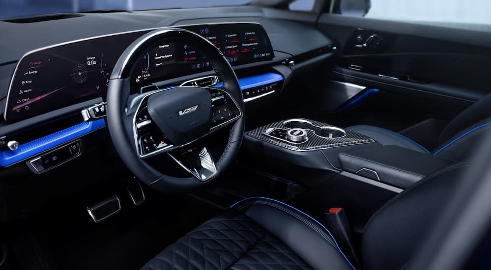 Black dash in a 2026 Cadillac OPTIQ-V.