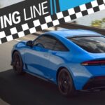 Blue 2026 Honda Prelude driving on a highway
