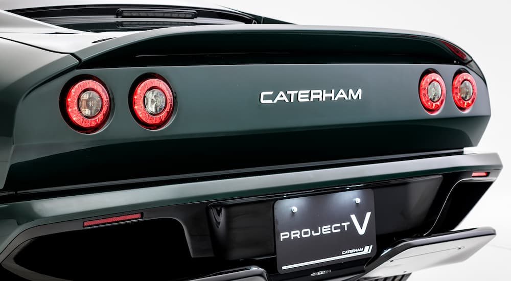 Taillights on a green Caterham Project V