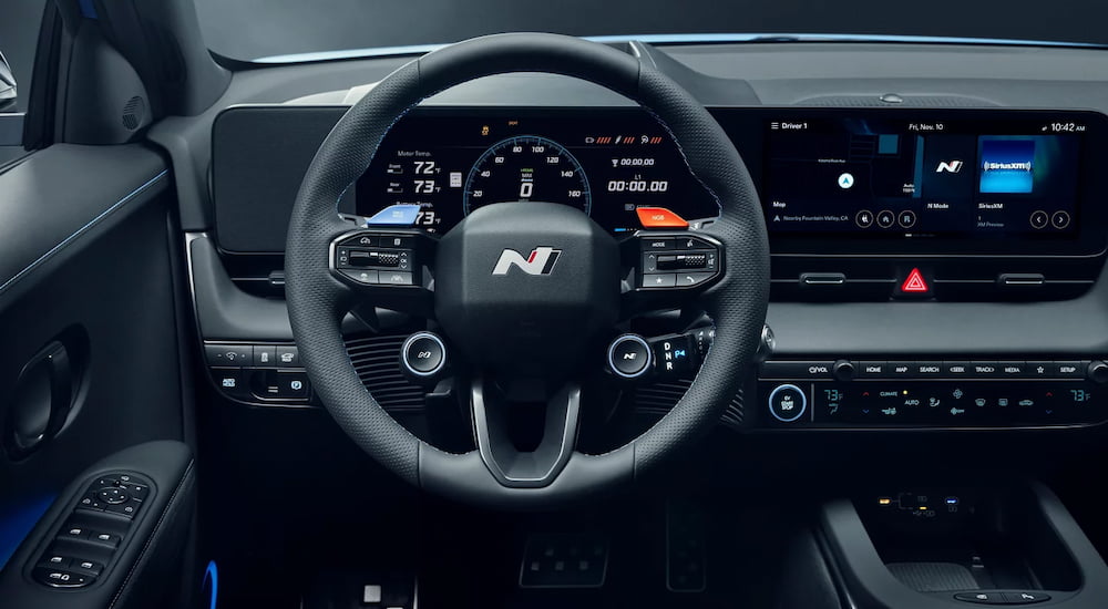 2025 Hyundai IONIQ 5 N interior steering wheel and dashboard