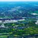 An aerial view of Indianapolis Motor Speedway.
