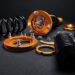 Coilover and suspension kit on a table.