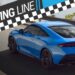 Blue 2026 Honda Prelude driving on a highway