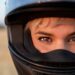 A person wearing a helmet.